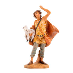 Pastore Con Pecora 317 Presepe 19 Cm