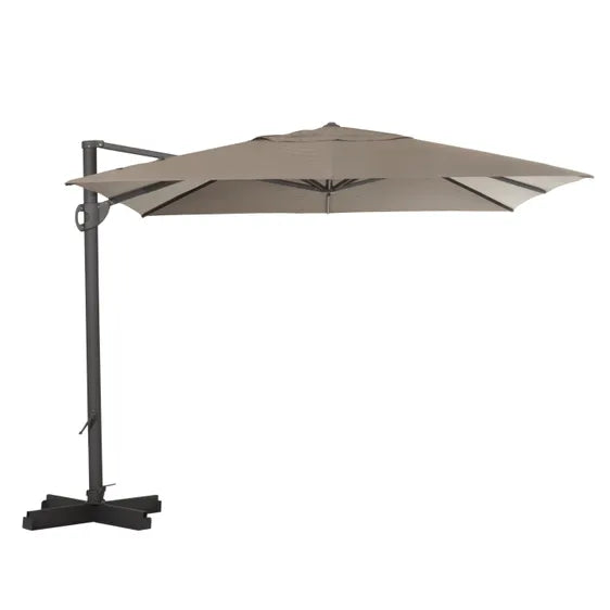 Ombrellone Da Giardino Laterale Cannes 3X3,7 Mt Rettangolare Tortora