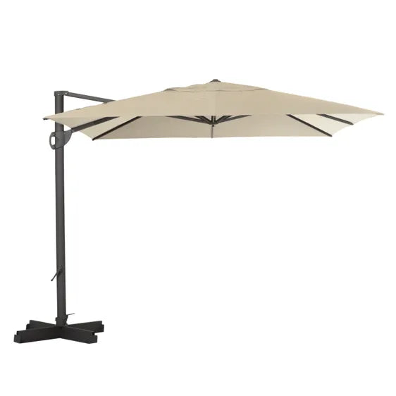 Ombrellone Da Giardino Laterale Cannes 3X3,7 Mt Rettangolare Ecru