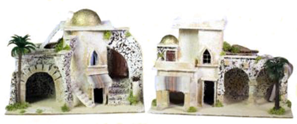 Casa Araba Per Presepe Con Palma elemento architettonico decorativo per allestimento natalizio con ambientazione orientale - DeMatteis.it