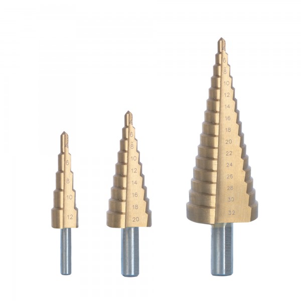 Set 3 Punte Scalini In Valigetta