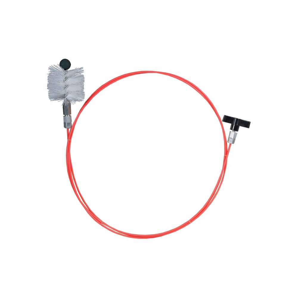 Kit Pulizia per Stufe da 5 m con spazzola rotonda e cavo flessibile per manutenzione canne fumarie - DeMatteis.it