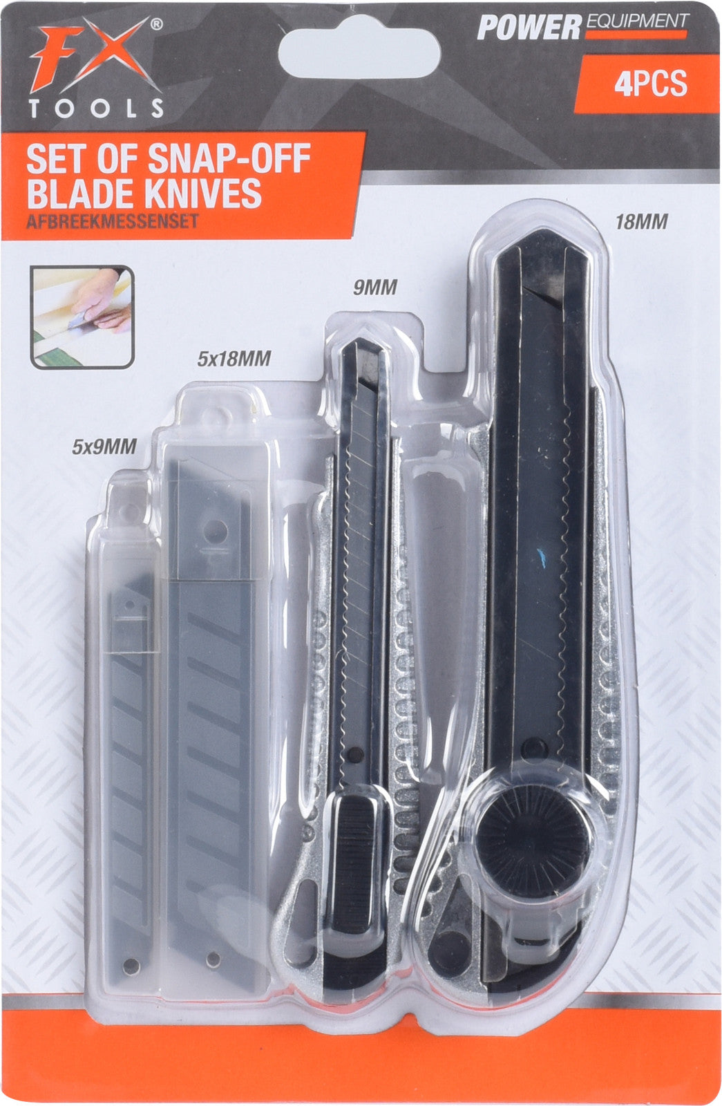 Taglierino Cutter Con Lame Di Ricambio Set