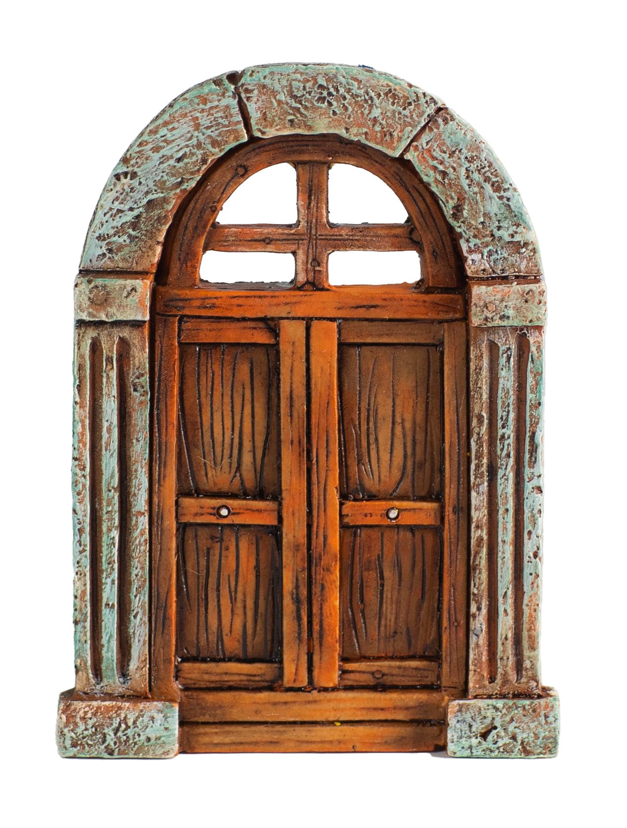 Portone in resina per presepe accessorio scenografico dimensioni 7x1,5x10 cm Rossi Rosa - DeMatteis.it