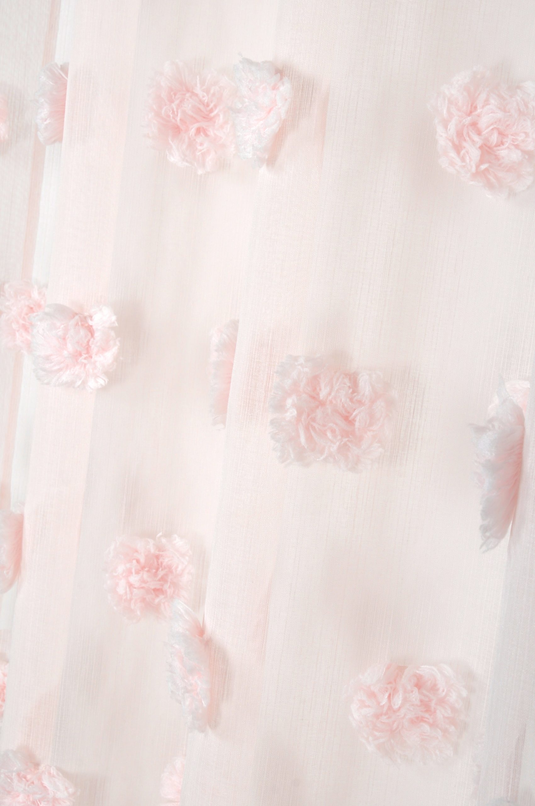 Tenda Con Pon Pon Rosa 140X260 Cm