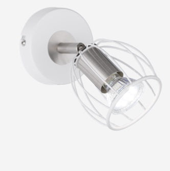 Spot 1 Luce Evian Gabbia Metallo