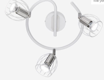 Girandola 3 Luci Evian Gabbia Metal