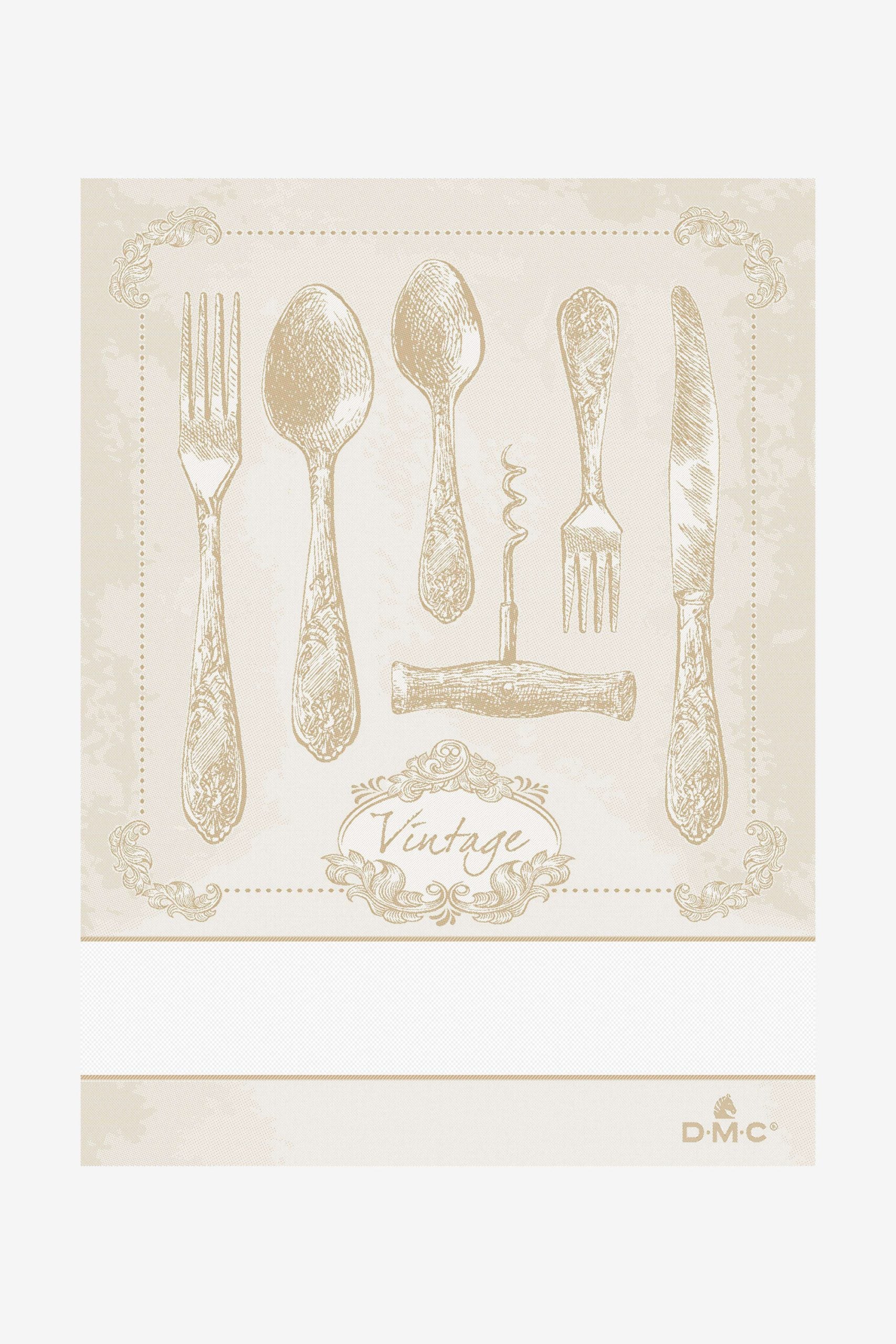 Asciugaposate Dmc Vintage: Elegante accessorio da cucina in metallo con motivi decorativi vintage per asciugare e riporre in modo ordinato posate e utensili. | Dematteis.it