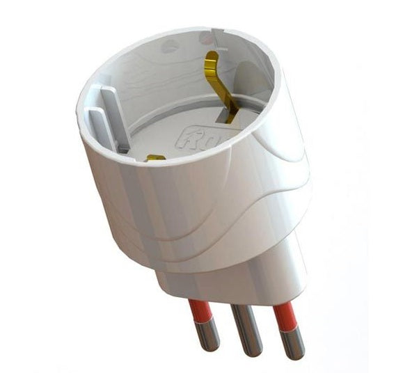 Adattatore Schuko Emilia 10A Bianco