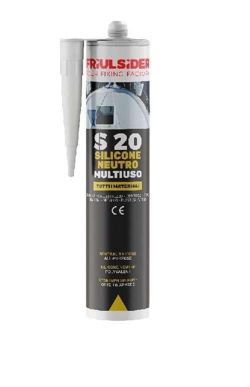 Silicone Neutro Multiuso Bianco FR:ULSIDER sigillante per tutti i materiali in cartuccia - DeMatteis.it