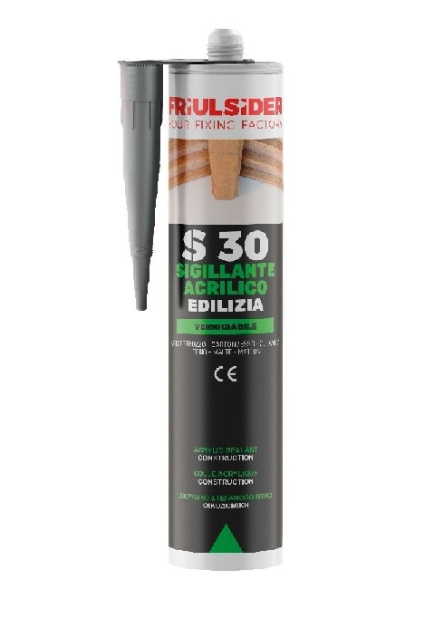 Sigillante Acrilico Edilizia Grigio IS 30 per sigillatura e fissaggio in edilizia in cartuccia professionale - DeMatteis.it