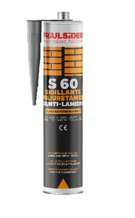 Sigillante Poliuretanico Nero Frulsider S60 per giunti-lamiere in cartuccia per lattoneria e carrozzeria - DeMatteis.it