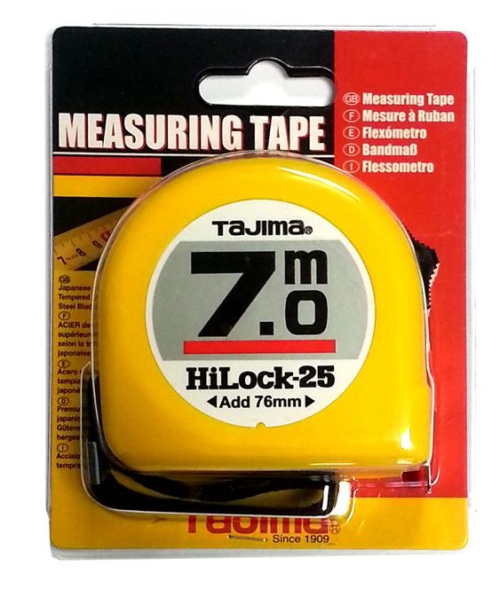 Flessometro Hi Lock Giallo 25 Mm 7 M