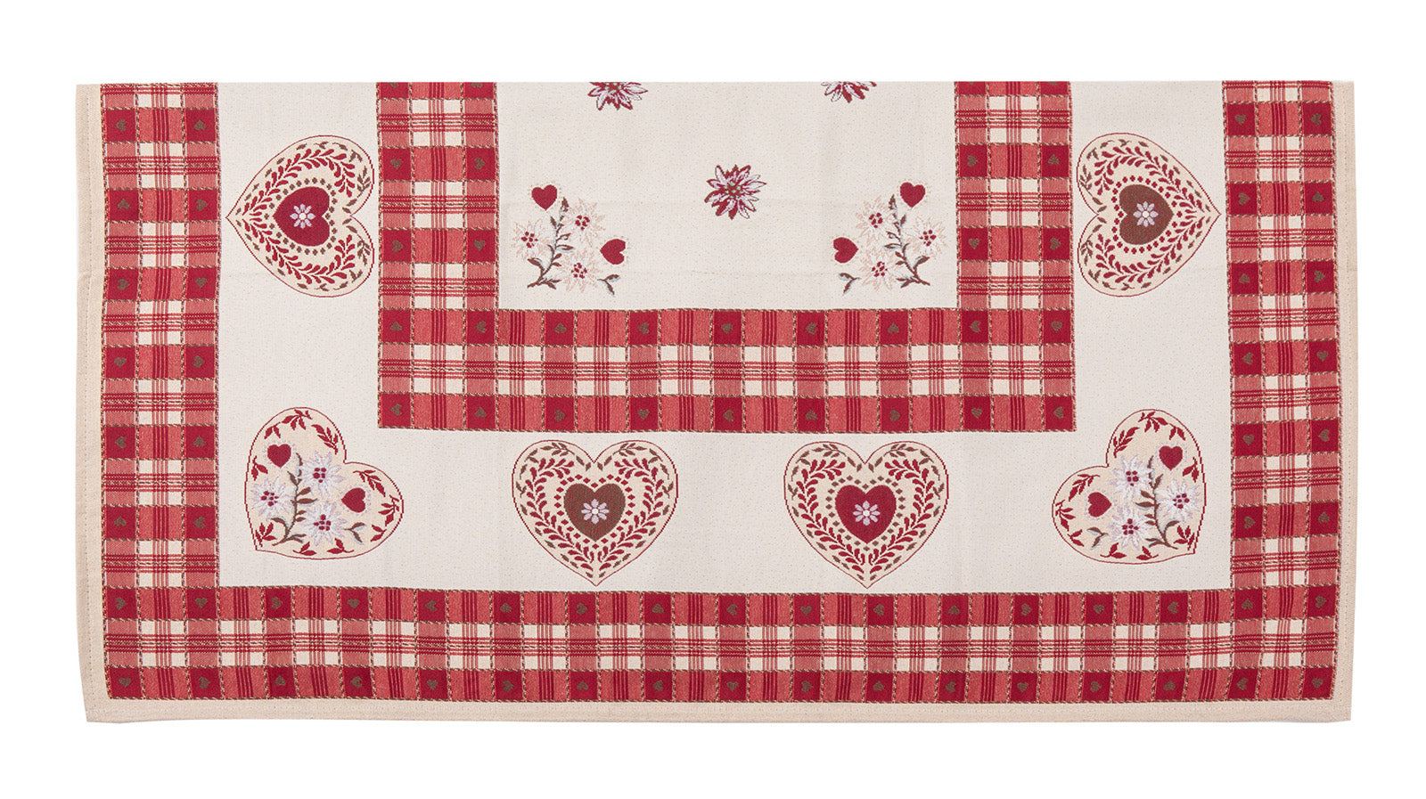 Val Badia Copritavolo 140X180 Cm Rosso