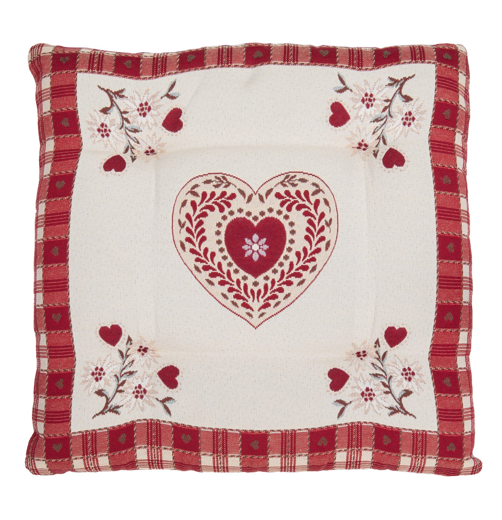 Val Badia Cuscino Sedia Rosso