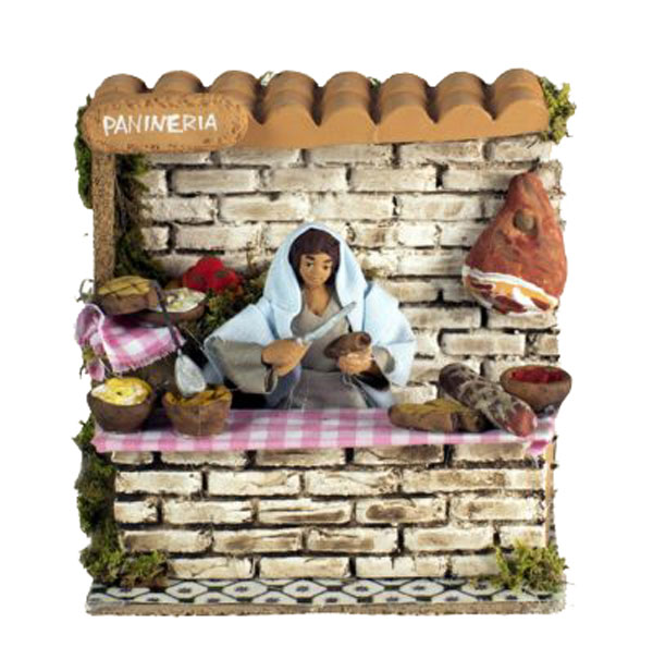 Personaggio Movimento Presepe Fornaia