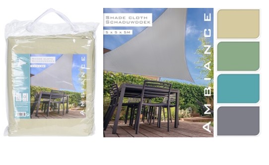 Vela Ombra 5X5X5 Mt Colorata