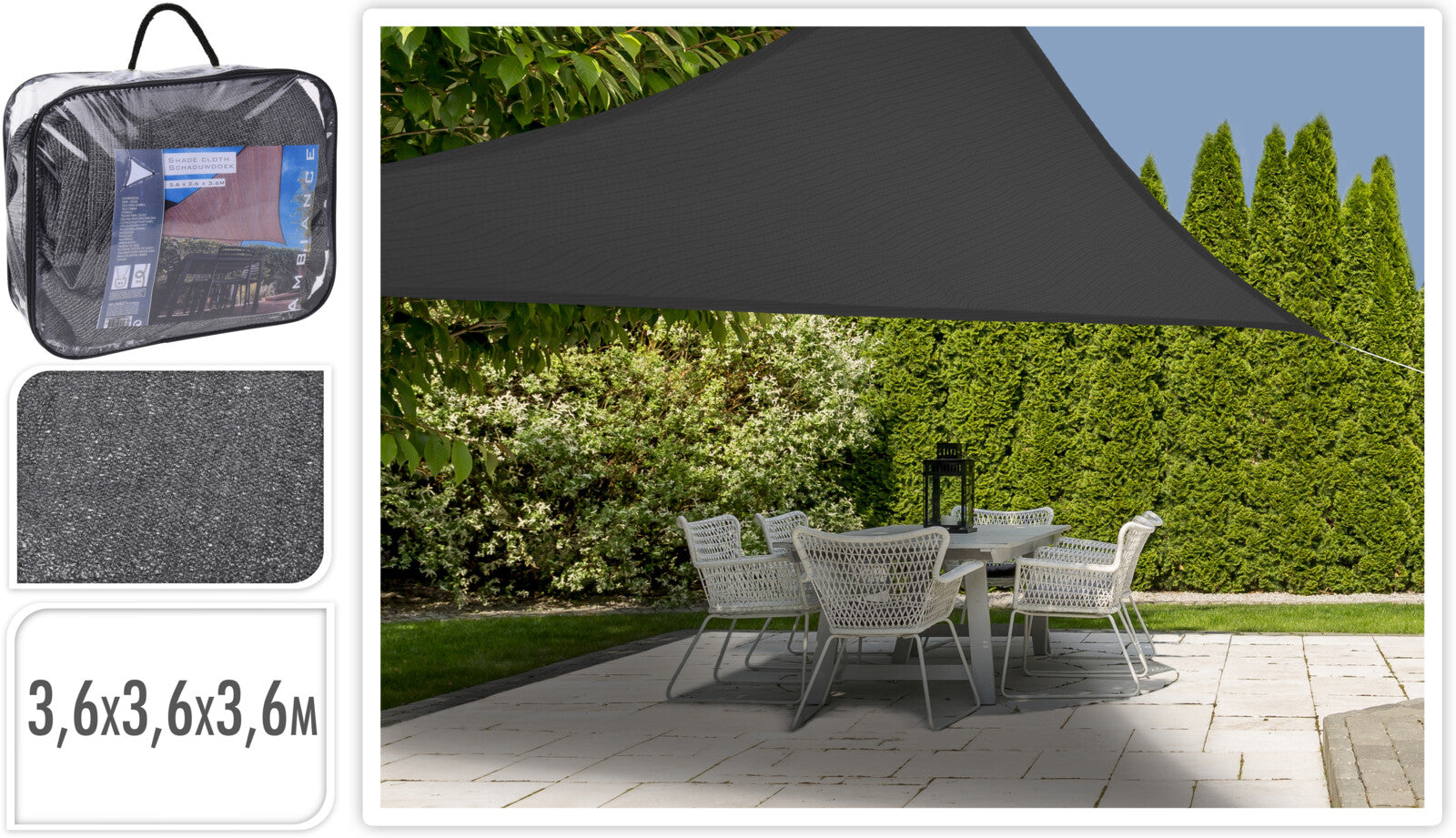 Telo Ombra 3,6X3,6X3,6 Mt