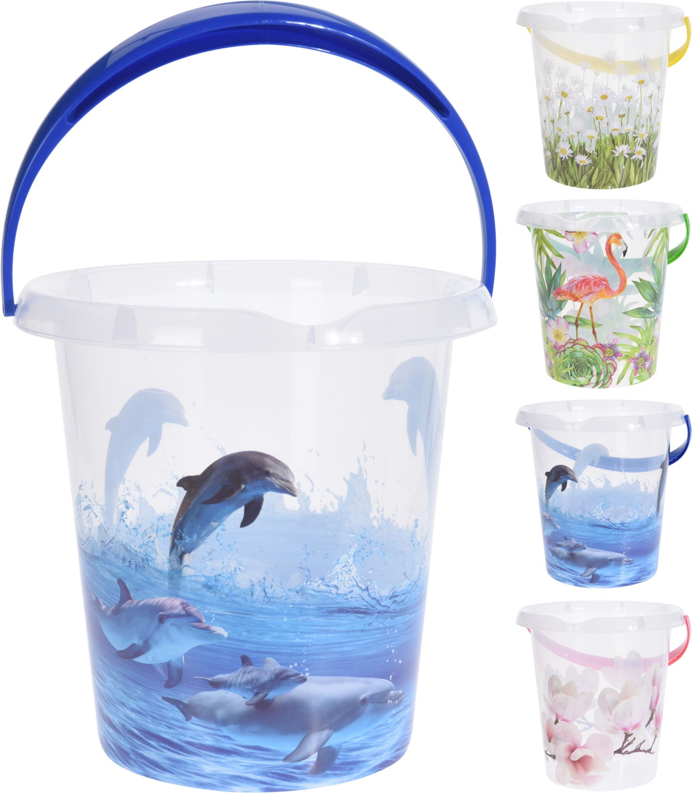 Secchio Plastica Decorato 12 Lt 1 Pezzo
