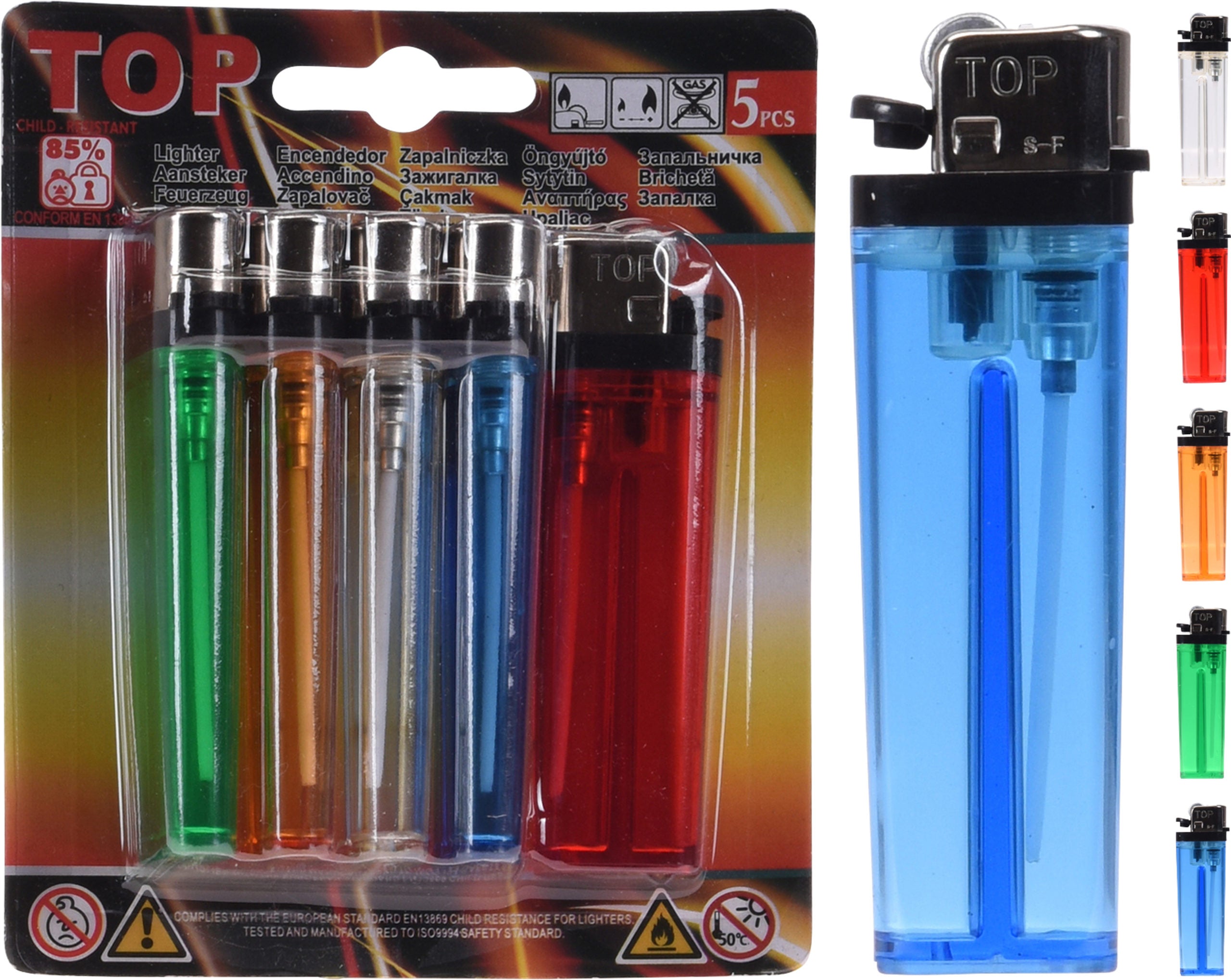Set 5 Accendigas Corti 8 Cm Colorati