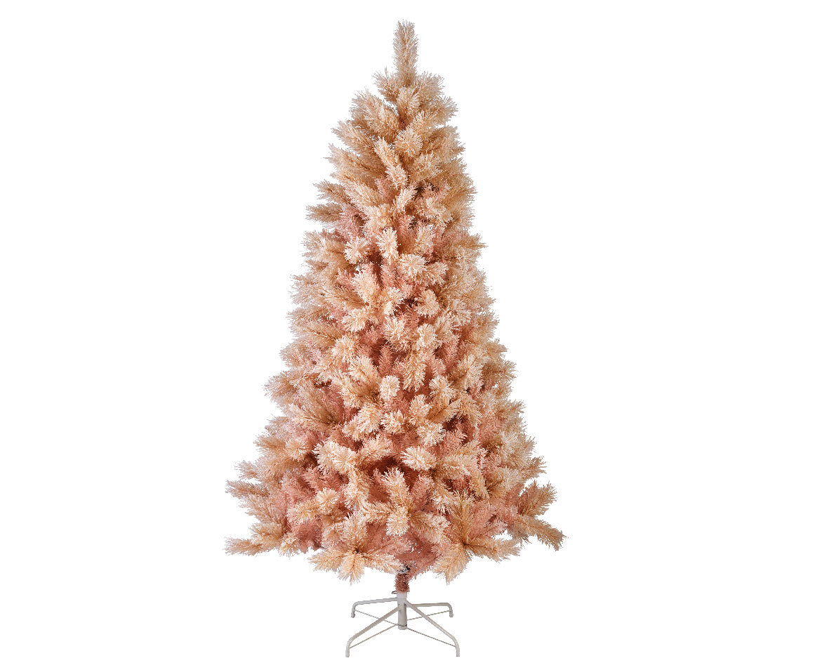Albero Di Natale Rosa Paris 210 cm per decorazioni natalizie con base di supporto - DeMatteis.it