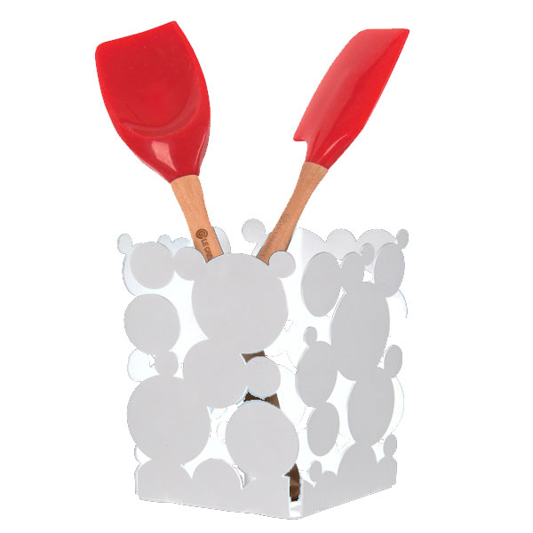 Porta Mestoli Bolle Bianco