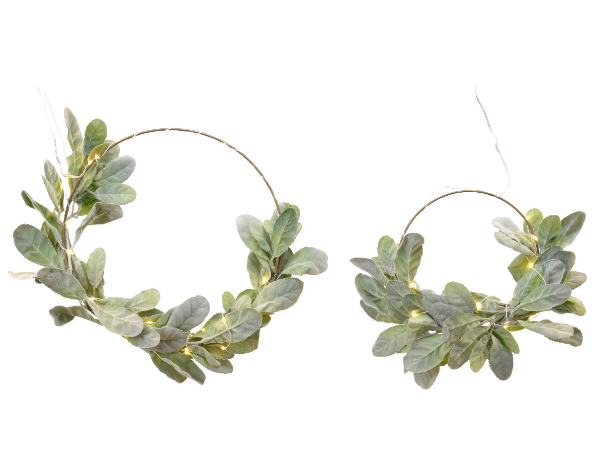 Ghirlanda Luminosa Natalizia Warm White Set 2 da 45 cm con micro LED per decorazioni natalizie - DeMatteis.it