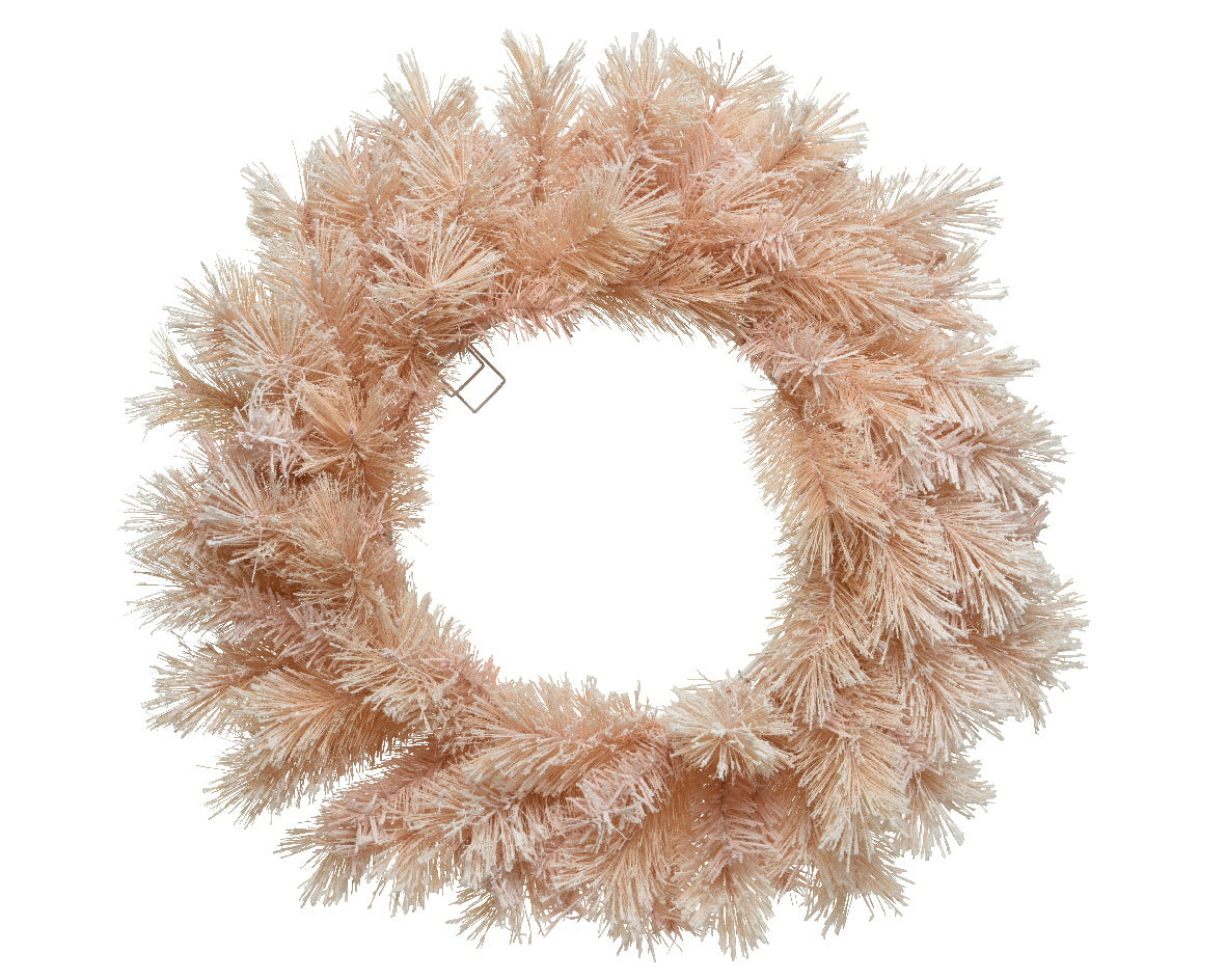 Ghirlanda Rosa Paris 60 cm decorazione natalizia per ornamento festivo diametro 60 cm - DeMatteis.it