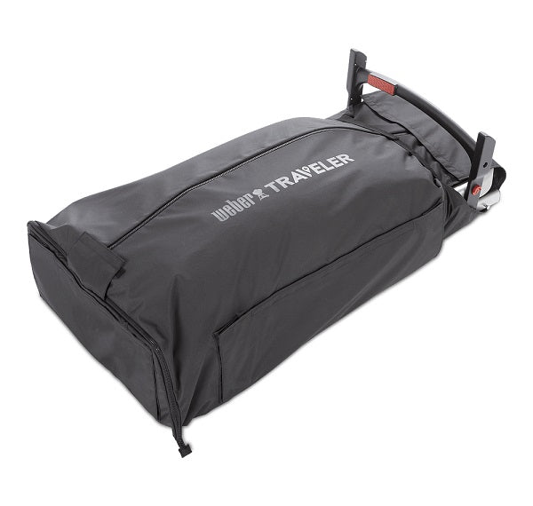 Guscio protettivo per Weber barbecue Traveler con tessuto repellente al grasso e tasche portaoggetti integrate, perfetto per proteggere il bagagliaio durante il trasporto del tuo grill portatile. | Dematteis.it