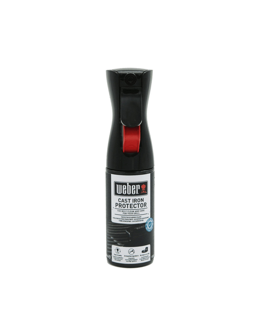 Spray protettivo Weber con formula 100% naturale per prevenire la ruggine sulle griglie in ghisa e accessori barbecue, nebulizzazione fine per una protezione uniforme e duratura. | Dematteis.it