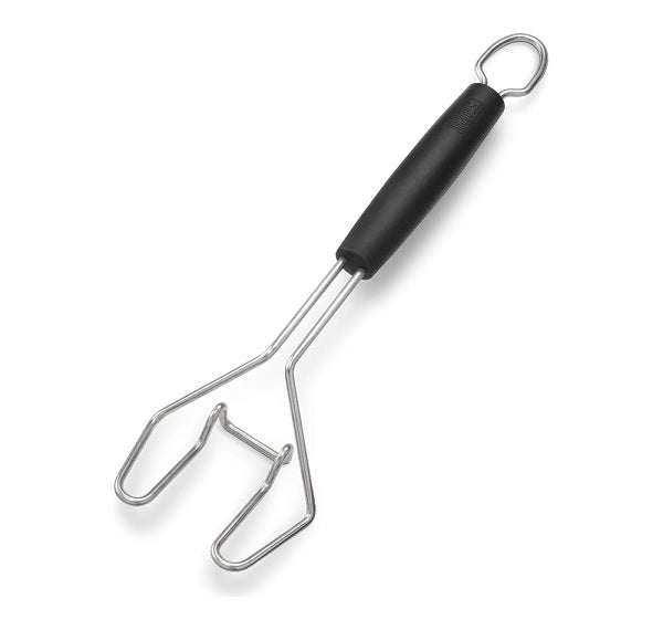 Supporto Weber alza griglia in acciaio inossidabile con manico in nylon, strumento essenziale per sollevare in sicurezza la griglia GBS incandescente durante le sessioni di barbecue. | Dematteis.it