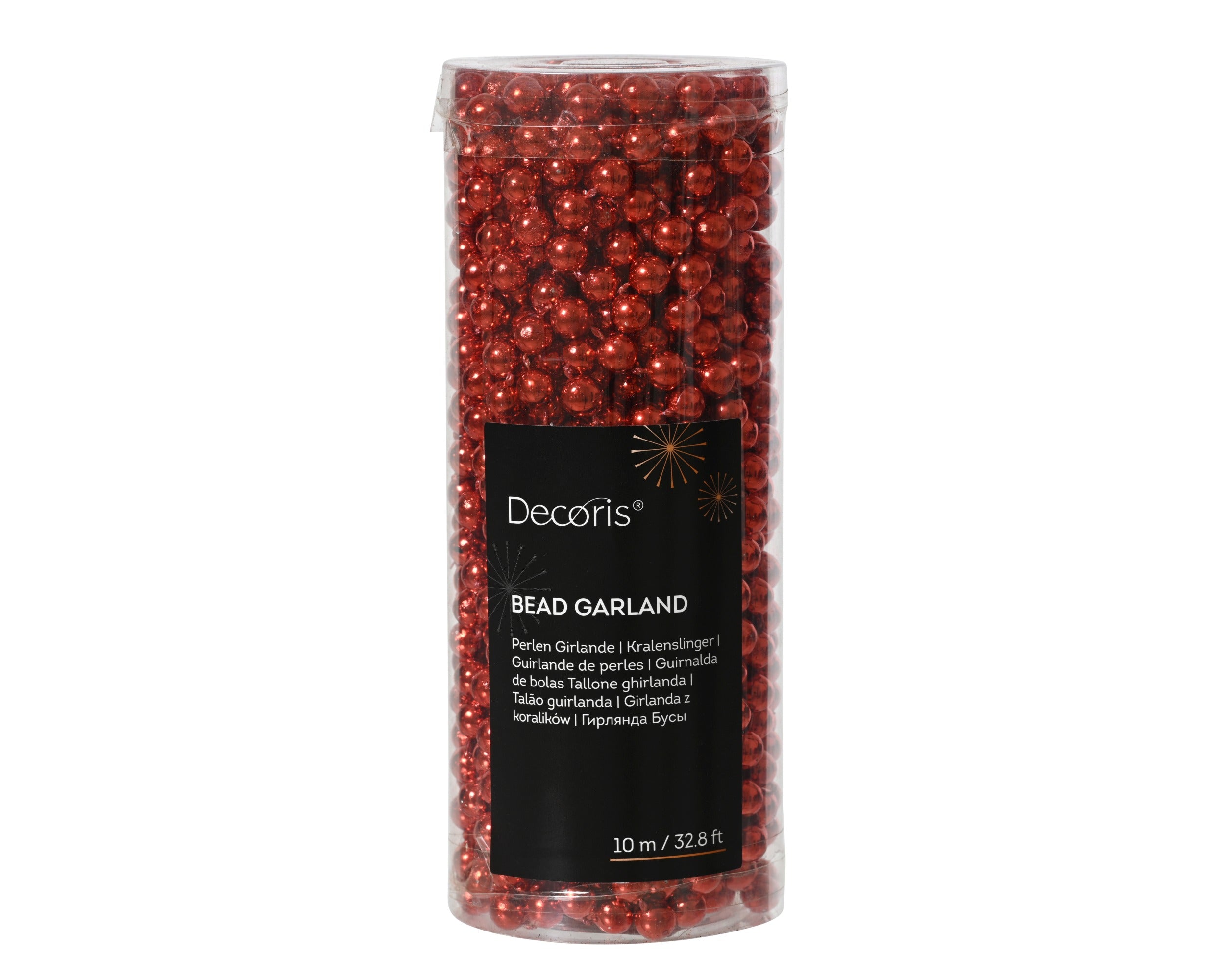 Perle Christmas Red D 8 Mm Filo 10 Mt