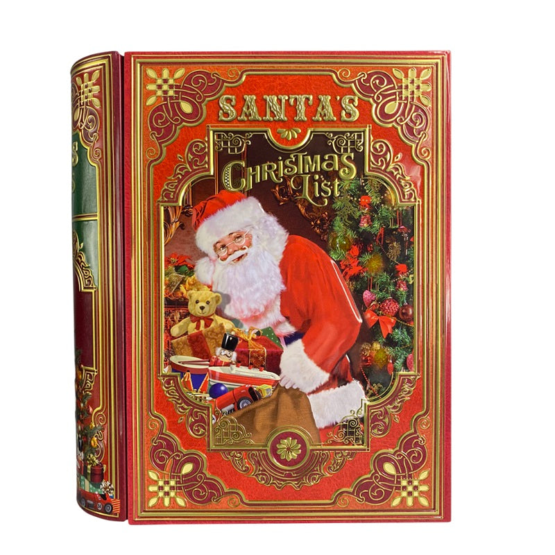 Scatola Latta Libro Grande Santa's List 24,5x210x9 Cm