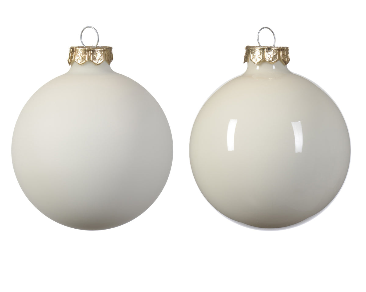 Palline Di Natale Bianco Lana 2,5 Cm