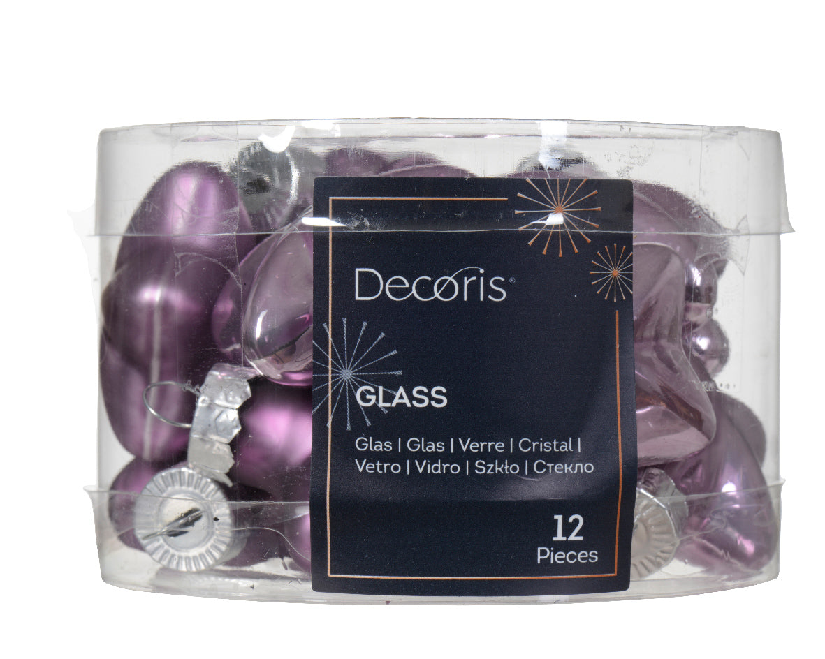 Box 12 Stelle Vetro Crystal Lilac 4 Cm