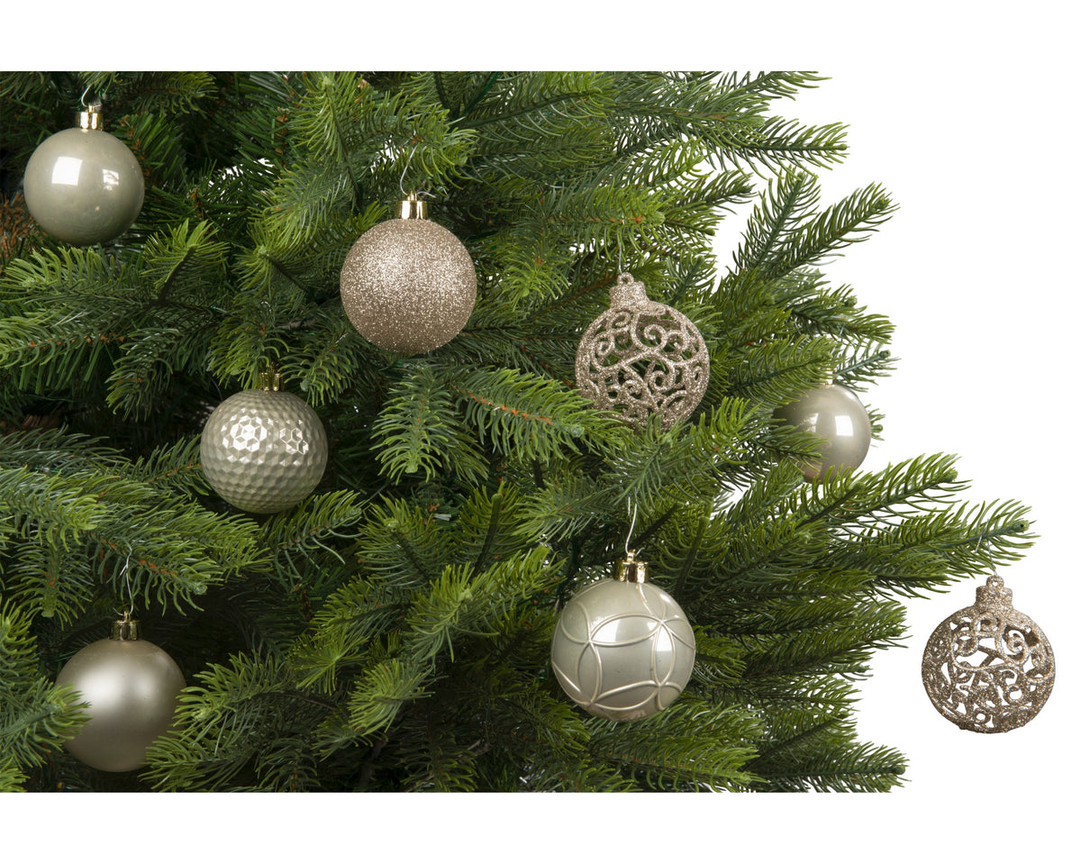 Palline Di Natale Bianco Perla D 6 Cm