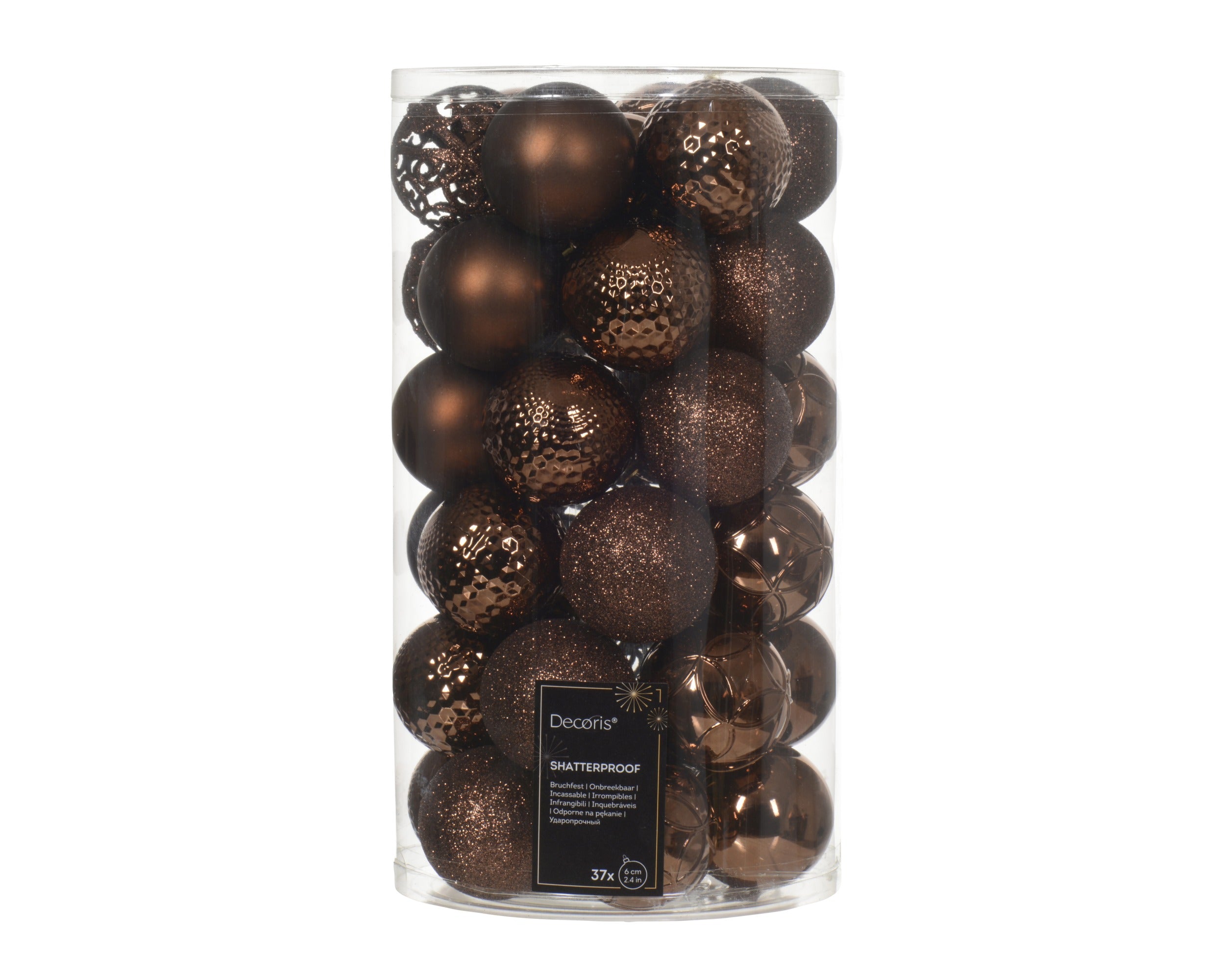 Box 37 Palline Di Natale Espresso D 6 Cm