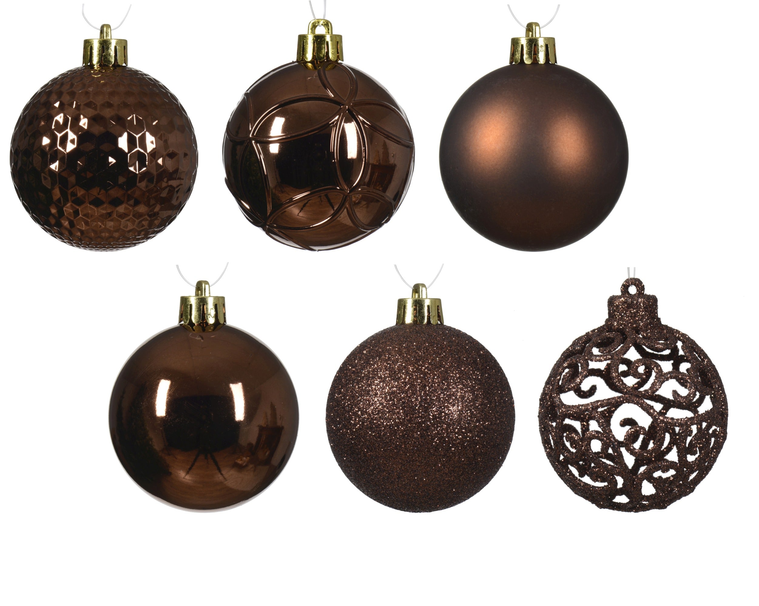 Box 37 Palline Di Natale Espresso D 6 Cm