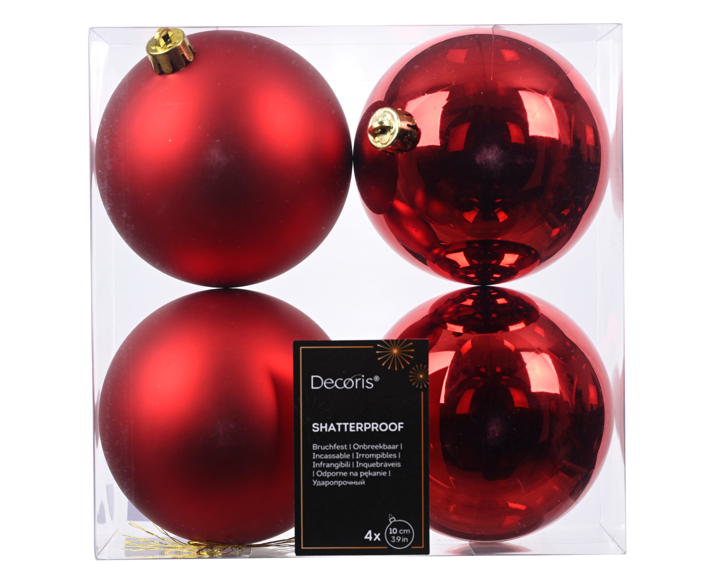 Palle Di Natale Rosse D 10 Cm