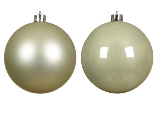 Box 4 Palle Di Natale White Mint 10 Cm