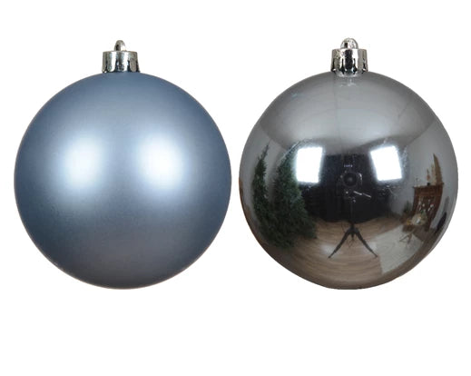 Box 4 Palle Di Natale Blue Ice 10 Cm