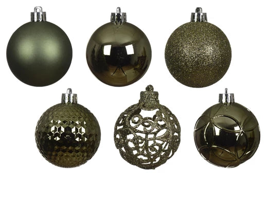 Box 37 Palline Di Natale Rosemary Green 6 Cm
