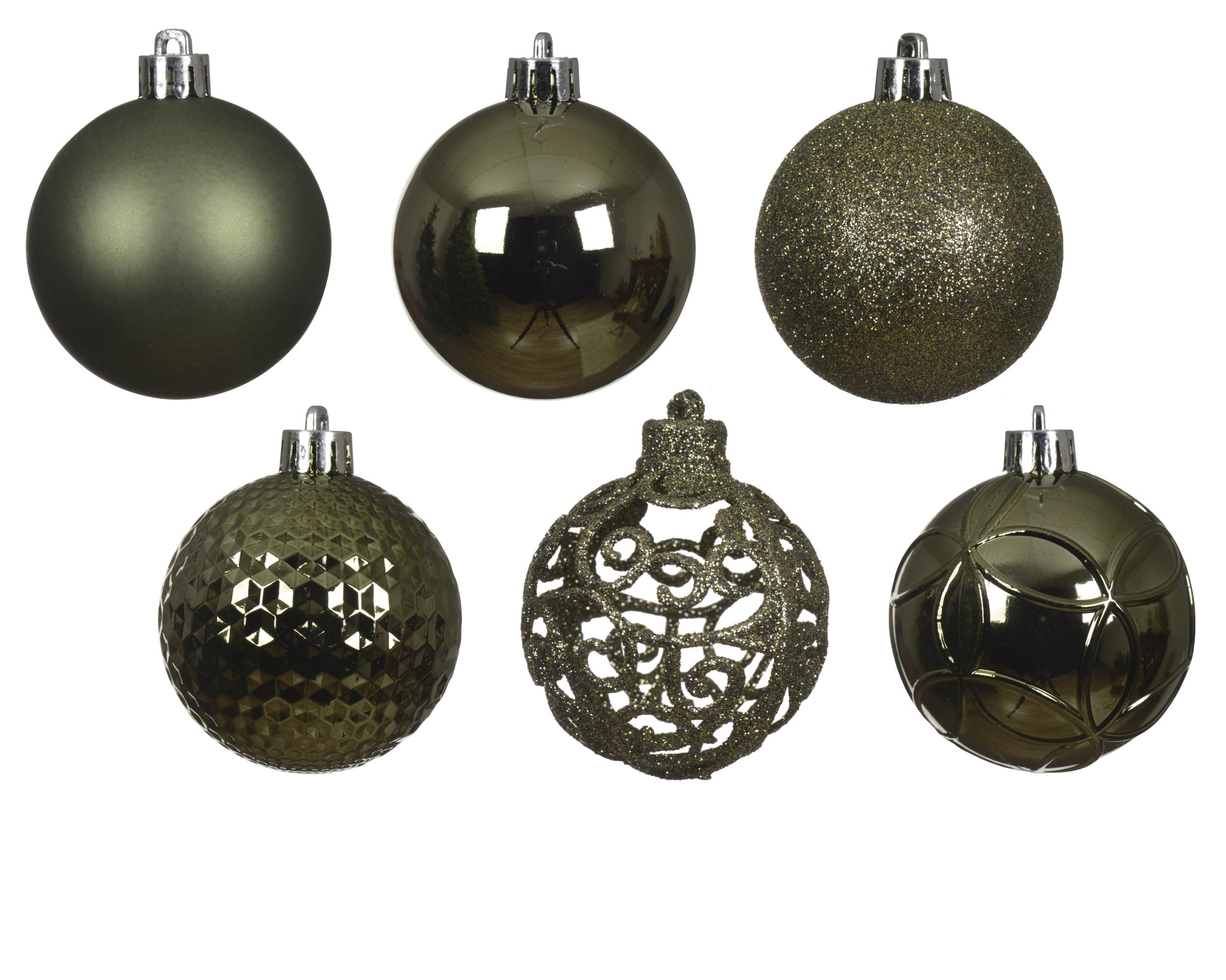 Box 37 Palline Di Natale Rosemary Green 6 Cm