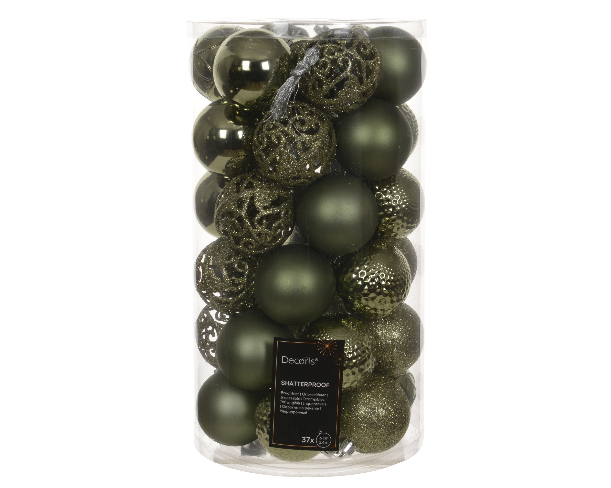 Box 37 Palline Di Natale Rosemary Green 6 Cm