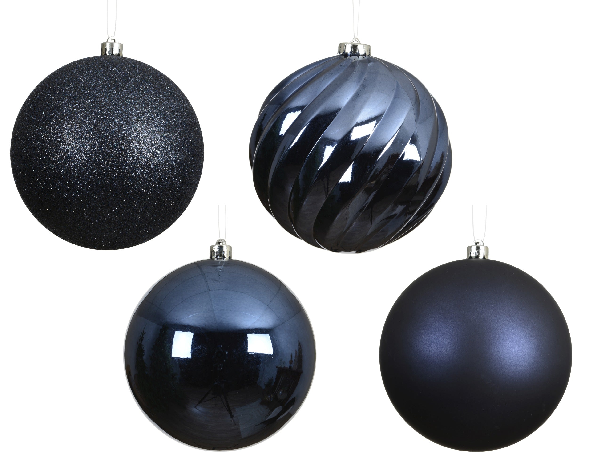 Box 4 Palle Natale Night Blue D 14 Cm