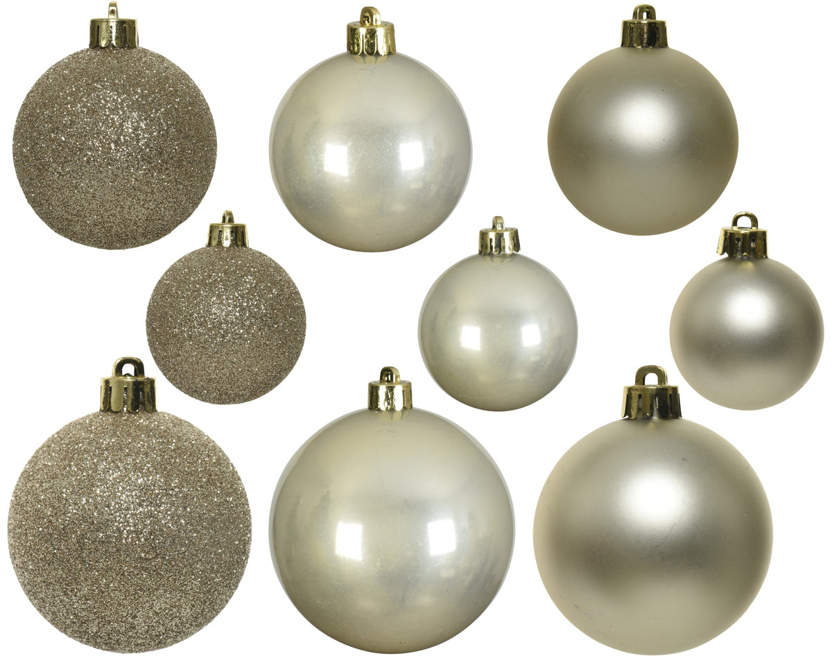 Palline Albero Di Natale Bianco Perla