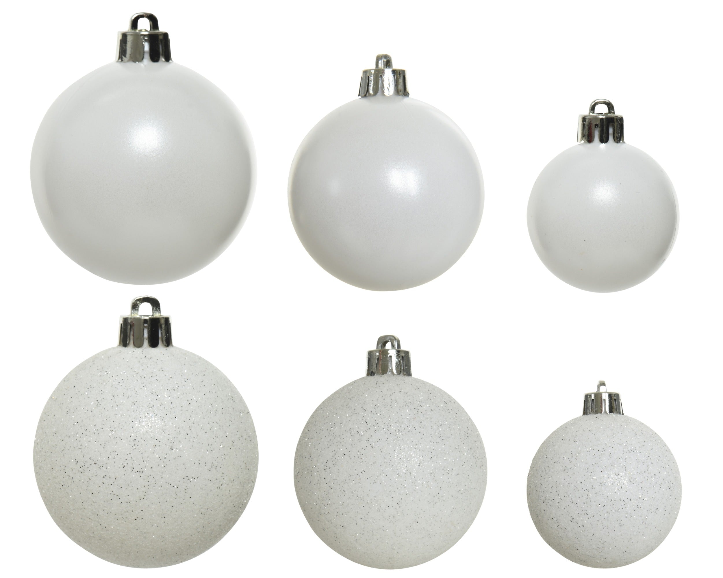 Box 30 Palline di Natale Miste White Iris