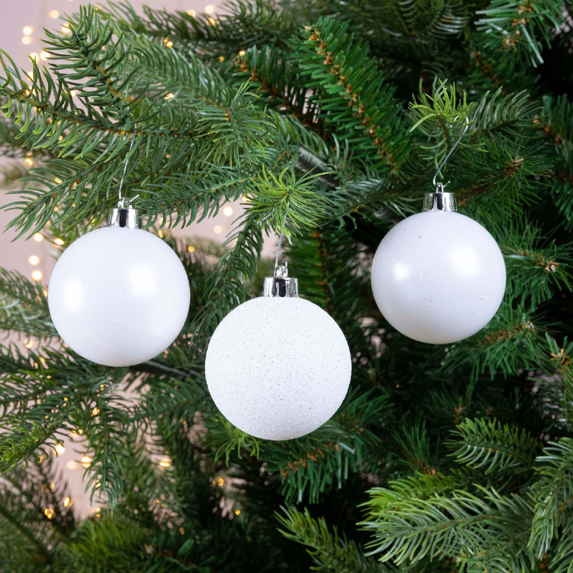 Box 30 Palline di Natale Miste White Iris