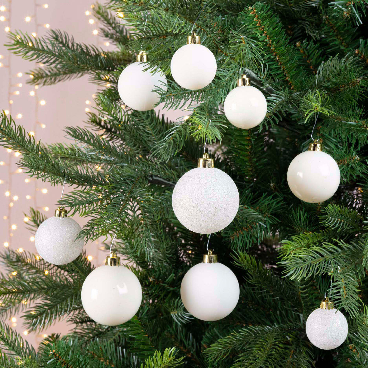 Box 30 Palline di Natale Miste White Iris