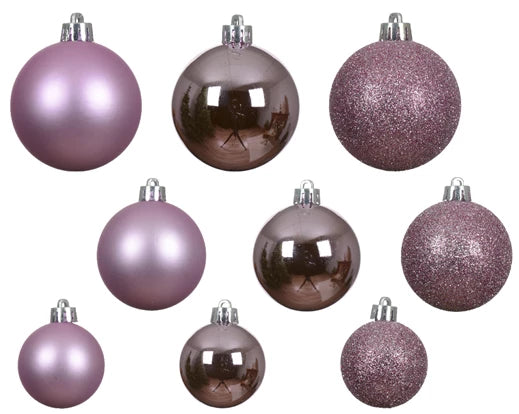 Box 30 Palline Di Natale Miste Lilac Breeze 6 Cm